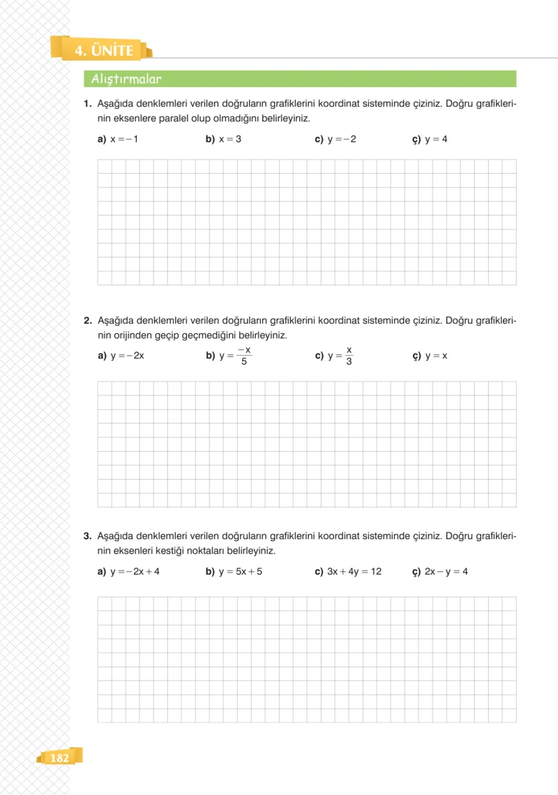 8. Sınıf Matematik Ders Kitabı Cevapları Sonuç Yayınları Sayfa 182