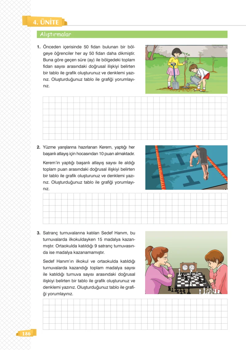 8. Sınıf Matematik Ders Kitabı Cevapları Sonuç Yayınları Sayfa 186