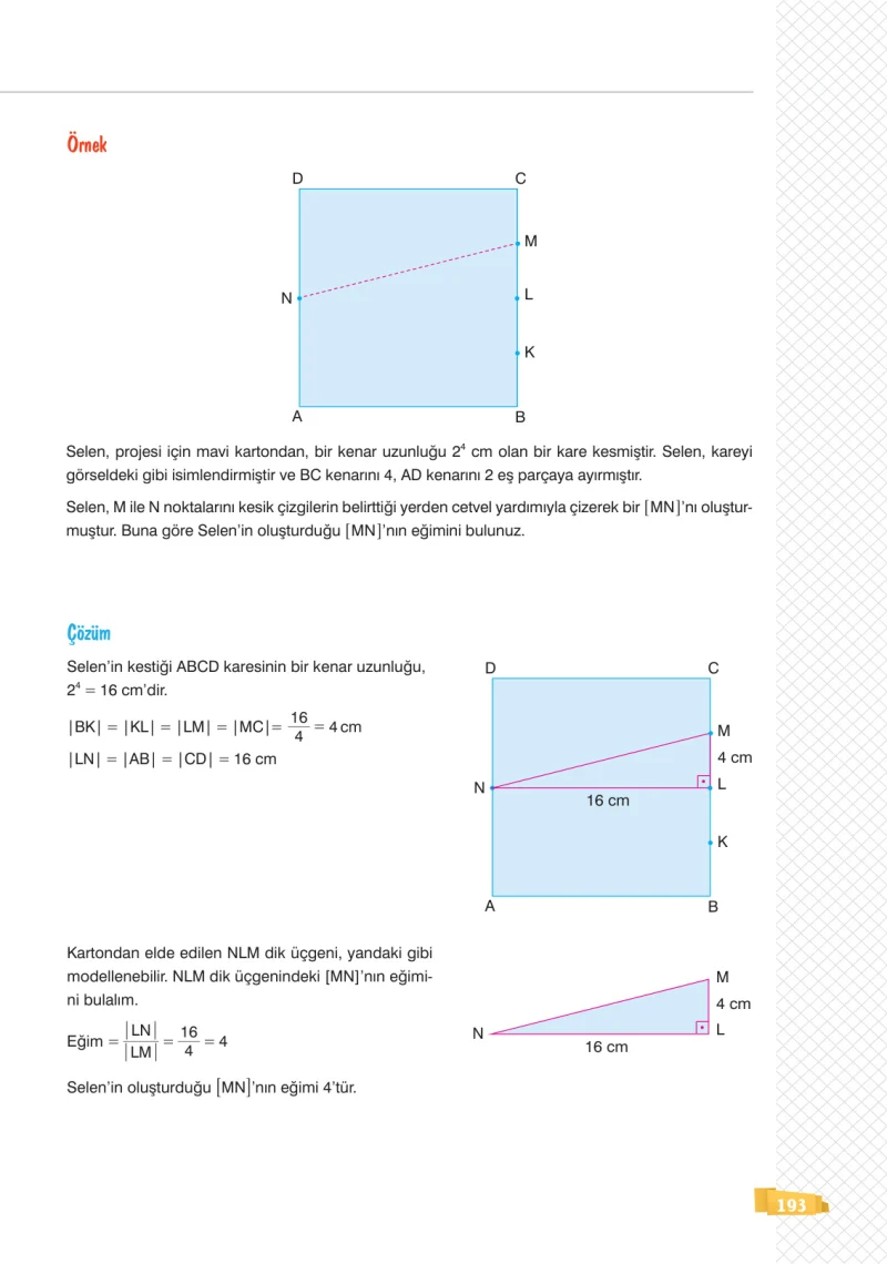 8. Sınıf Matematik Ders Kitabı Cevapları Sonuç Yayınları Sayfa 193