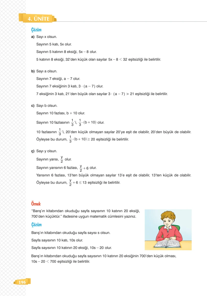 8. Sınıf Matematik Ders Kitabı Cevapları Sonuç Yayınları Sayfa 196