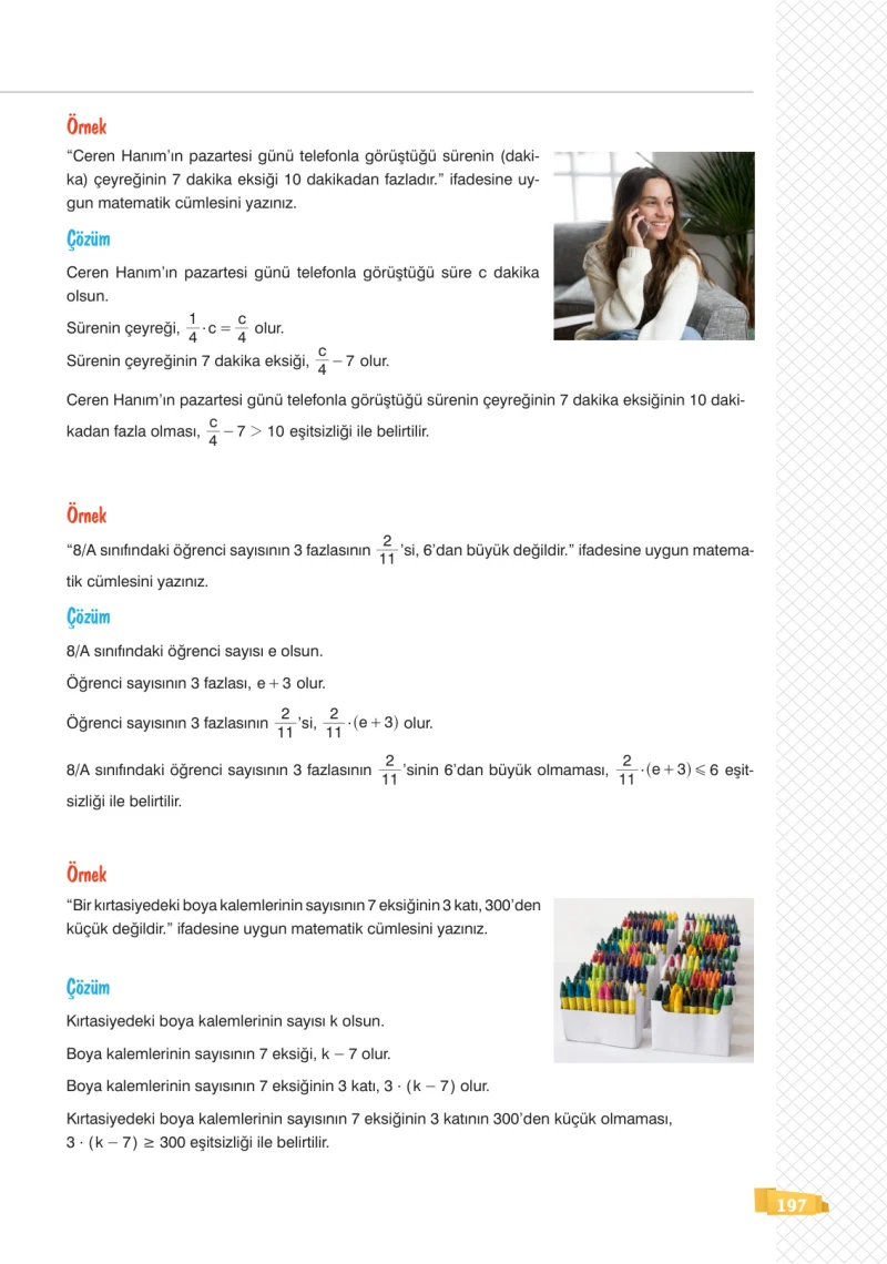8. Sınıf Matematik Ders Kitabı Cevapları Sonuç Yayınları Sayfa 197