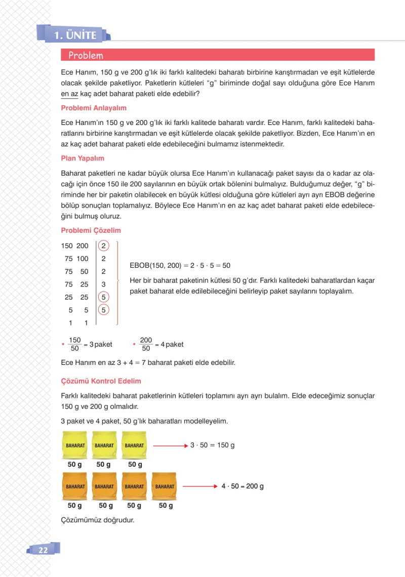 8. Sınıf Matematik Ders Kitabı Cevapları Sonuç Yayınları Sayfa 22