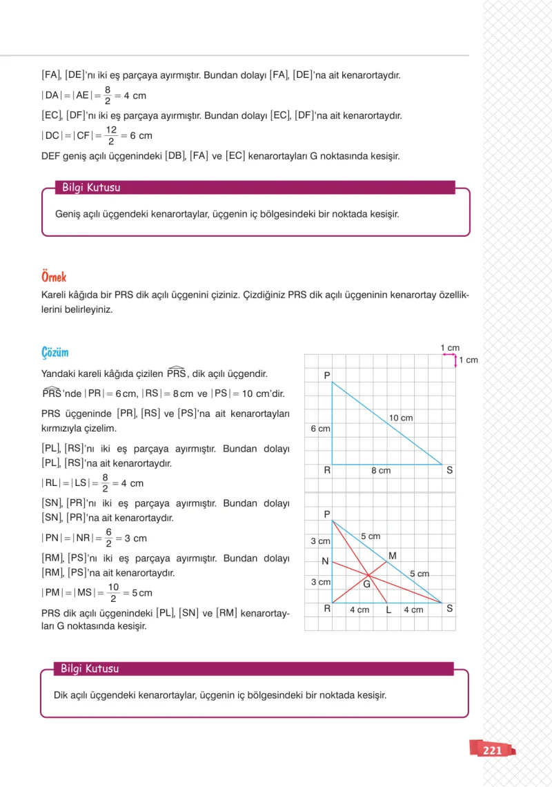 8. Sınıf Matematik Ders Kitabı Cevapları Sonuç Yayınları Sayfa 221