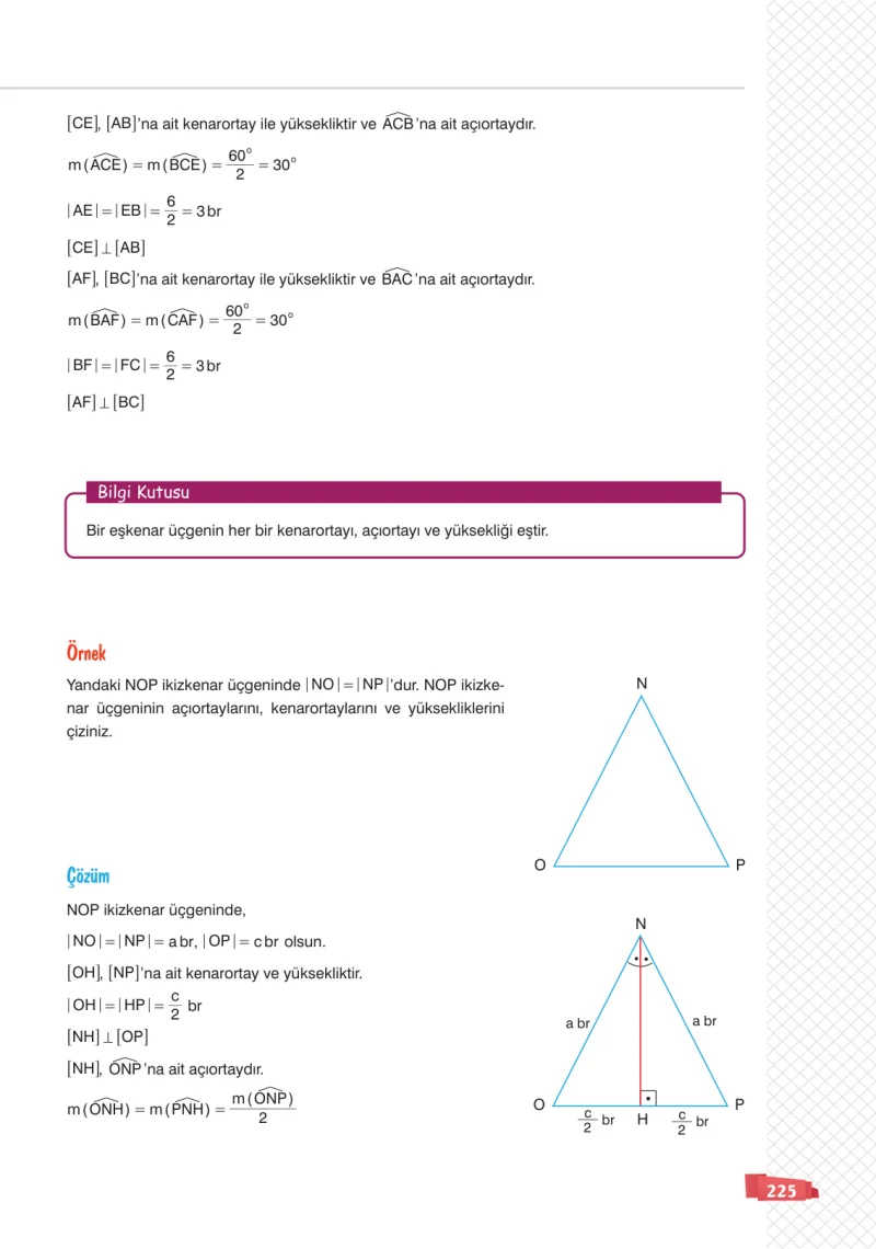 8. Sınıf Matematik Ders Kitabı Cevapları Sonuç Yayınları Sayfa 225