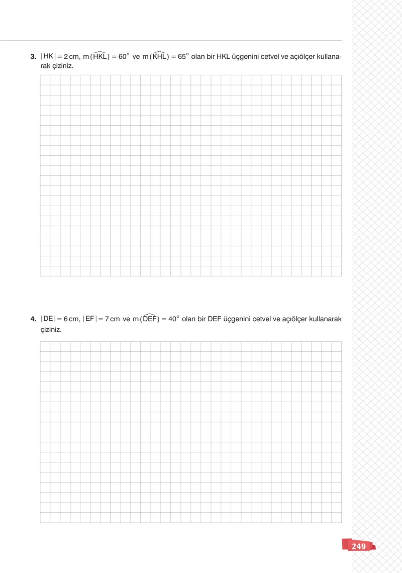 8. Sınıf Matematik Ders Kitabı Cevapları Sonuç Yayınları Sayfa 249
