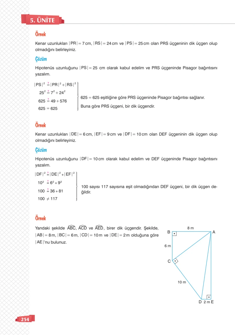 8. Sınıf Matematik Ders Kitabı Cevapları Sonuç Yayınları Sayfa 254