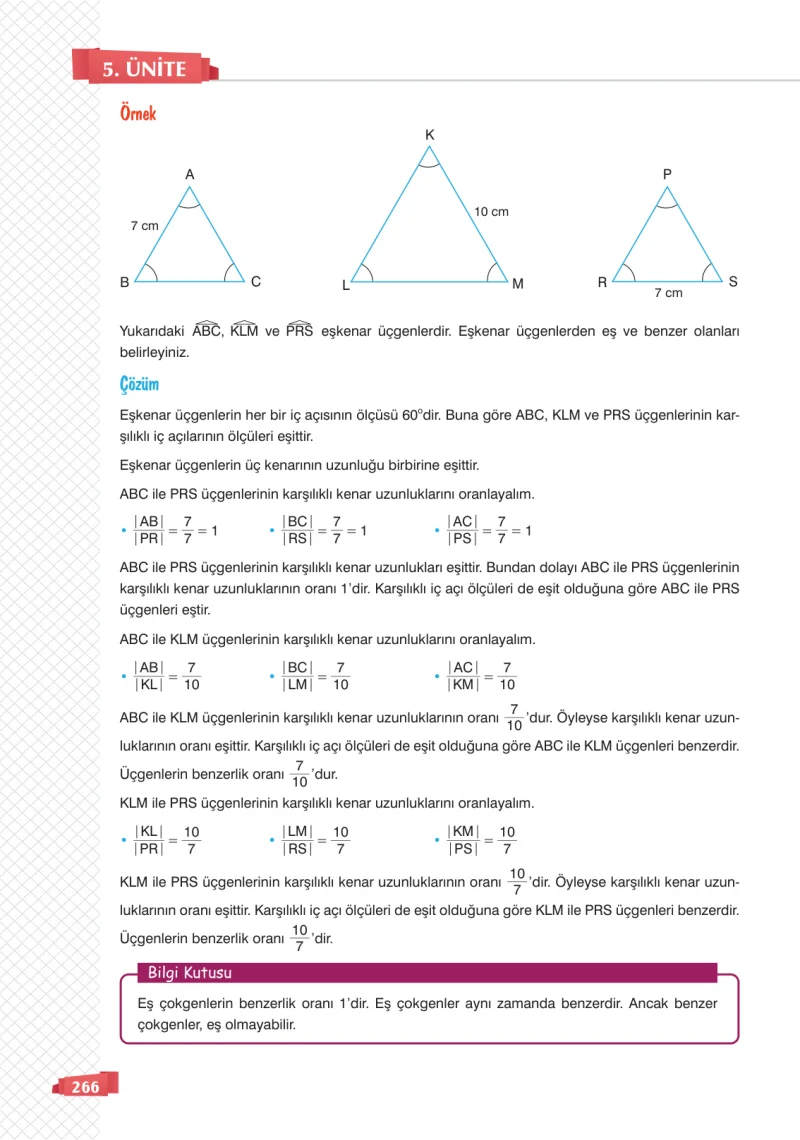 8. Sınıf Matematik Ders Kitabı Cevapları Sonuç Yayınları Sayfa 266