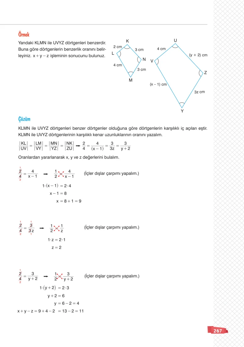 8. Sınıf Matematik Ders Kitabı Cevapları Sonuç Yayınları Sayfa 267