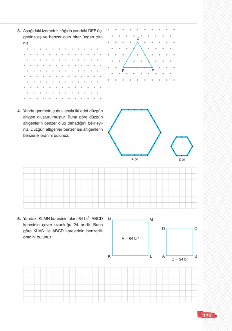 8. Sınıf Matematik Ders Kitabı Cevapları Sonuç Yayınları Sayfa 273