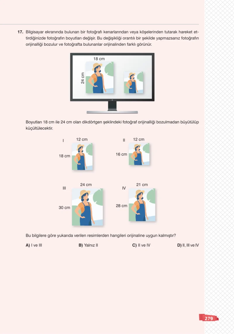 8. Sınıf Matematik Ders Kitabı Cevapları Sonuç Yayınları Sayfa 279