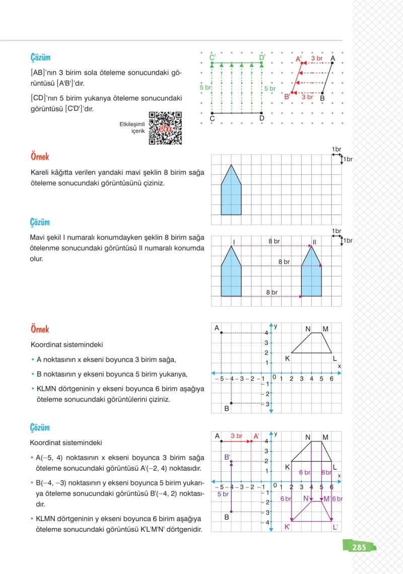 8. Sınıf Matematik Ders Kitabı Cevapları Sonuç Yayınları Sayfa 285