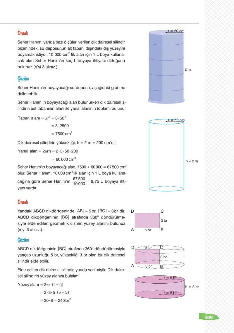 8. Sınıf Matematik Ders Kitabı Cevapları Sonuç Yayınları Sayfa 309
