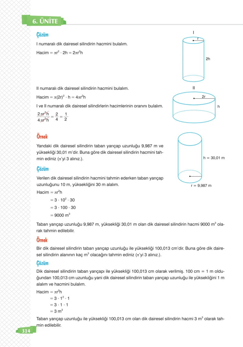 8. Sınıf Matematik Ders Kitabı Cevapları Sonuç Yayınları Sayfa 314