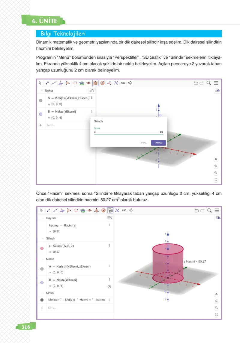 8. Sınıf Matematik Ders Kitabı Cevapları Sonuç Yayınları Sayfa 316