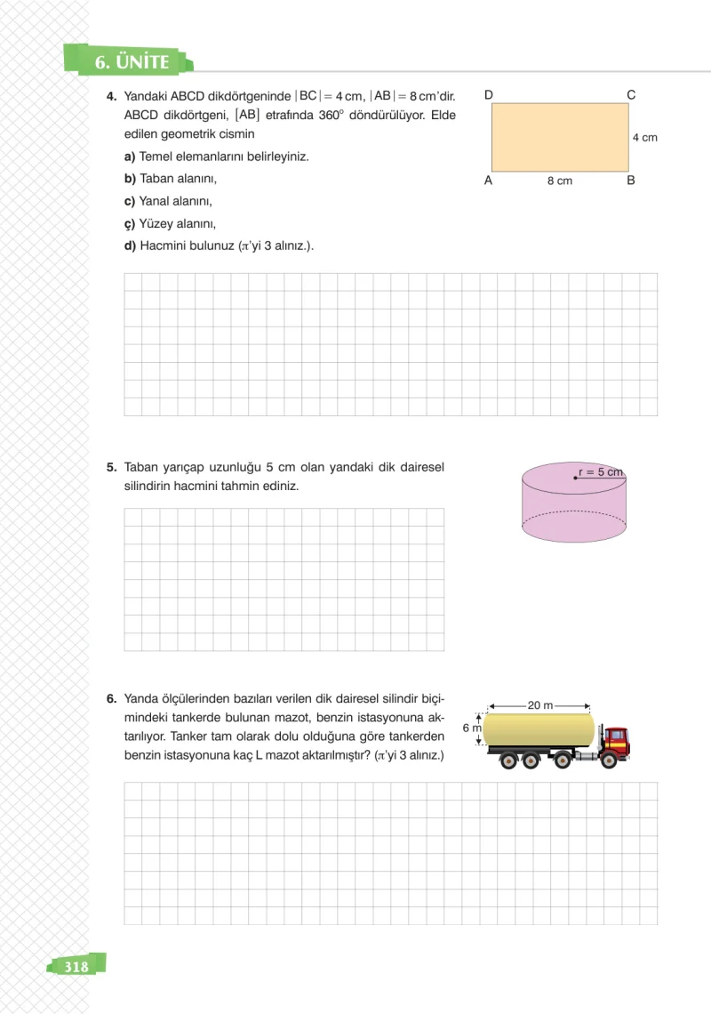 8. Sınıf Matematik Ders Kitabı Cevapları Sonuç Yayınları Sayfa 318