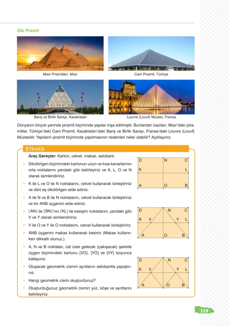 8. Sınıf Matematik Ders Kitabı Cevapları Sonuç Yayınları Sayfa 319