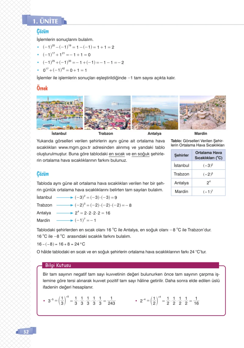 8. Sınıf Matematik Ders Kitabı Cevapları Sonuç Yayınları Sayfa 32