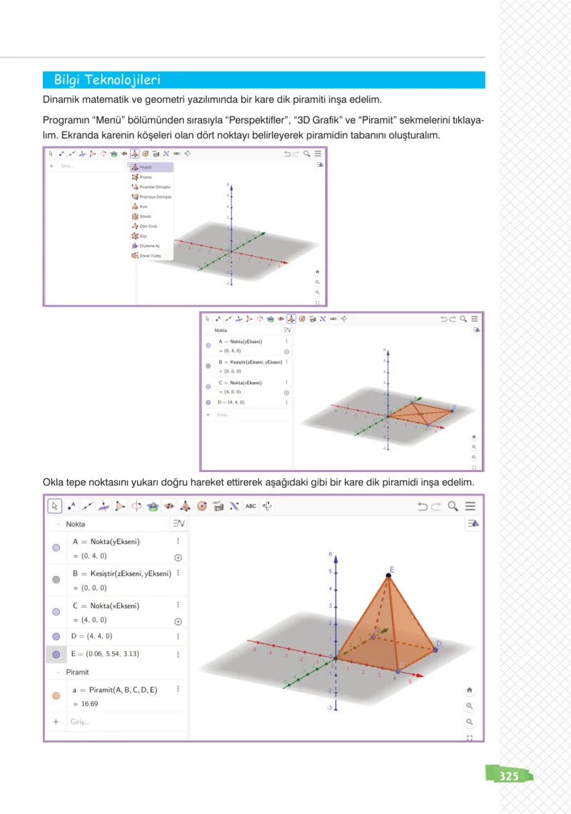 8. Sınıf Matematik Ders Kitabı Cevapları Sonuç Yayınları Sayfa 325