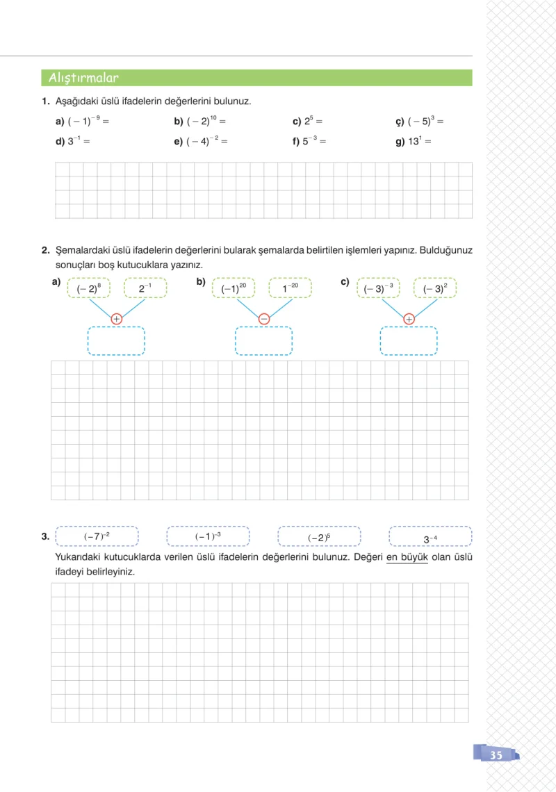 8. Sınıf Matematik Ders Kitabı Cevapları Sonuç Yayınları Sayfa 35