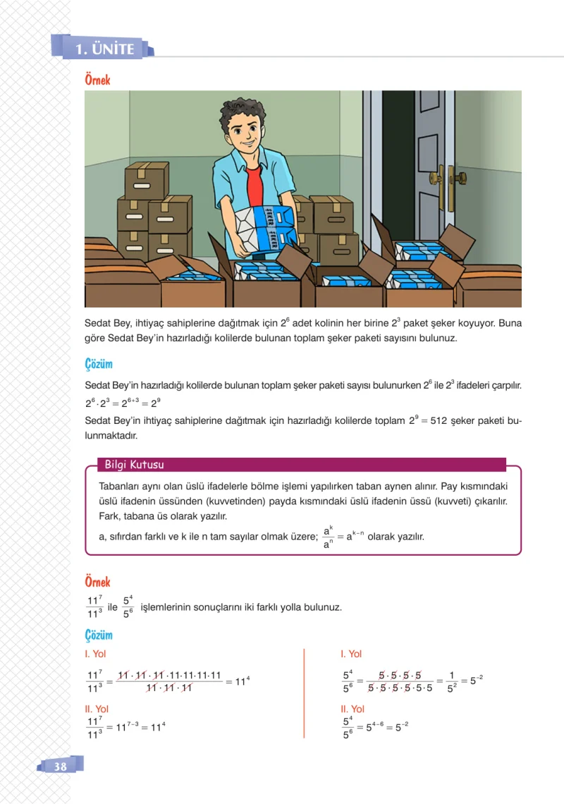 8. Sınıf Matematik Ders Kitabı Cevapları Sonuç Yayınları Sayfa 38