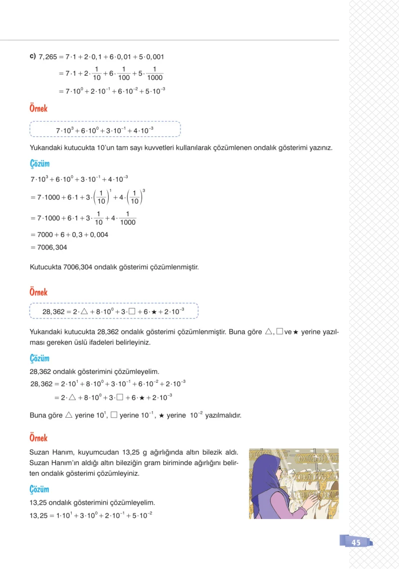8. Sınıf Matematik Ders Kitabı Cevapları Sonuç Yayınları Sayfa 45