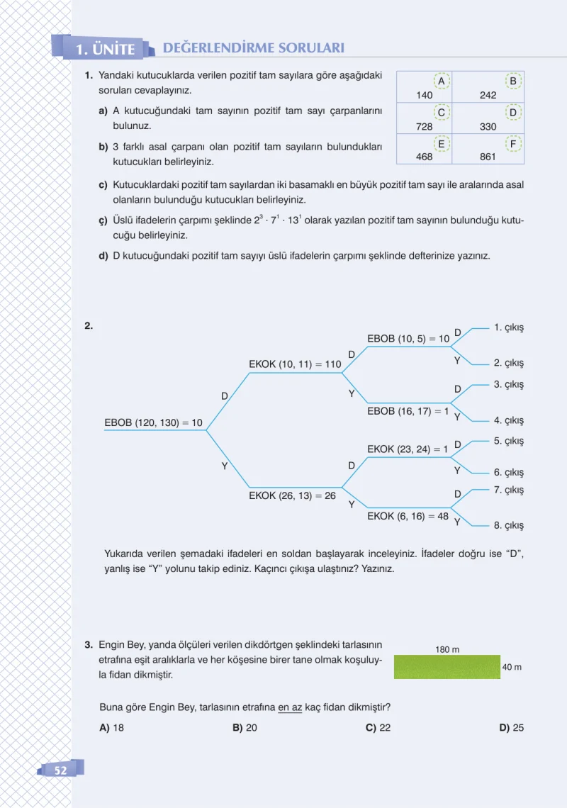 8. Sınıf Matematik Ders Kitabı Cevapları Sonuç Yayınları Sayfa 52
