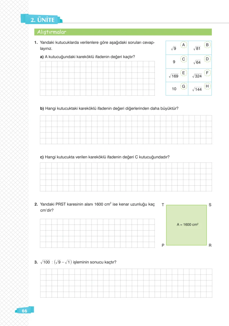 8. Sınıf Matematik Ders Kitabı Cevapları Sonuç Yayınları Sayfa 66