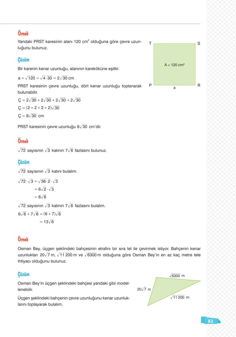 8. Sınıf Matematik Ders Kitabı Cevapları Sonuç Yayınları Sayfa 81