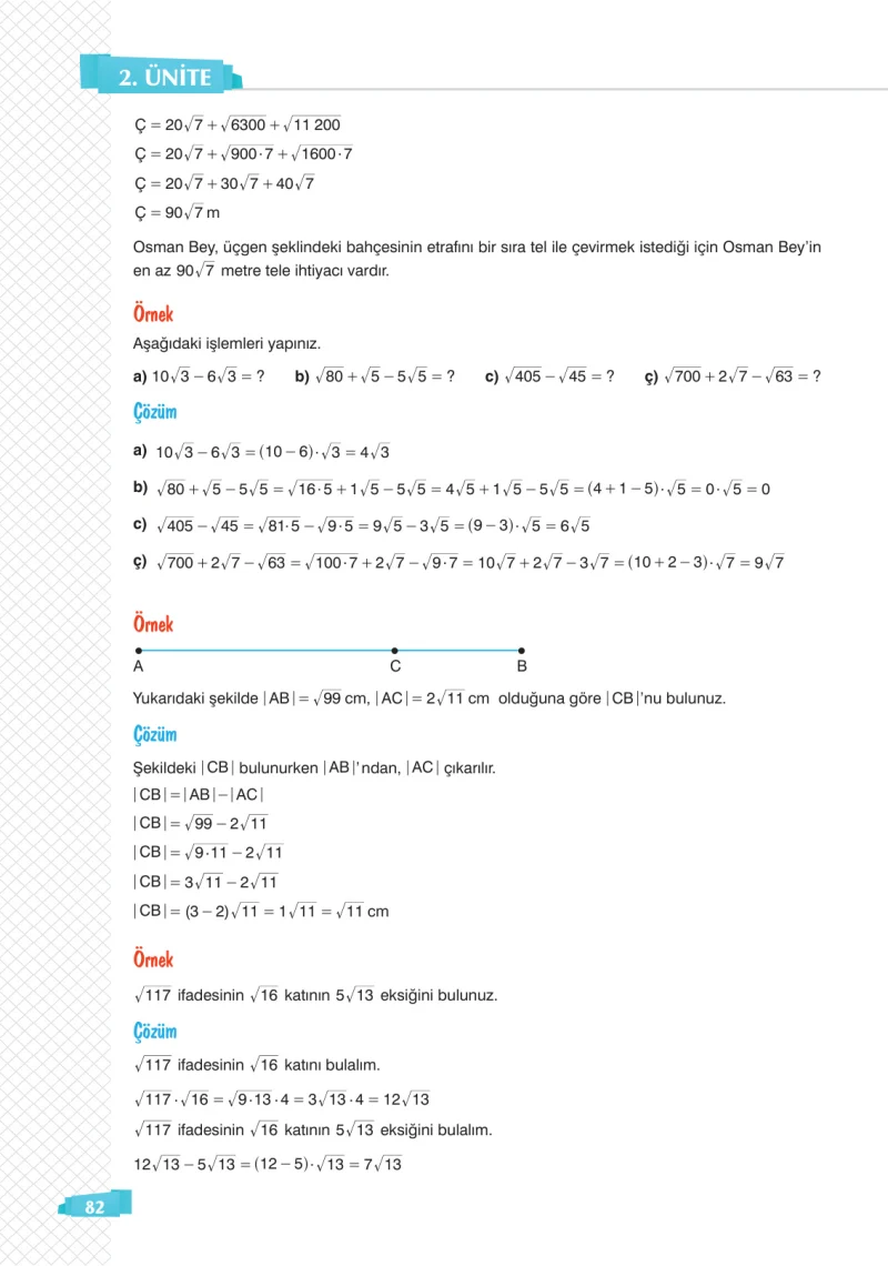 8. Sınıf Matematik Ders Kitabı Cevapları Sonuç Yayınları Sayfa 82