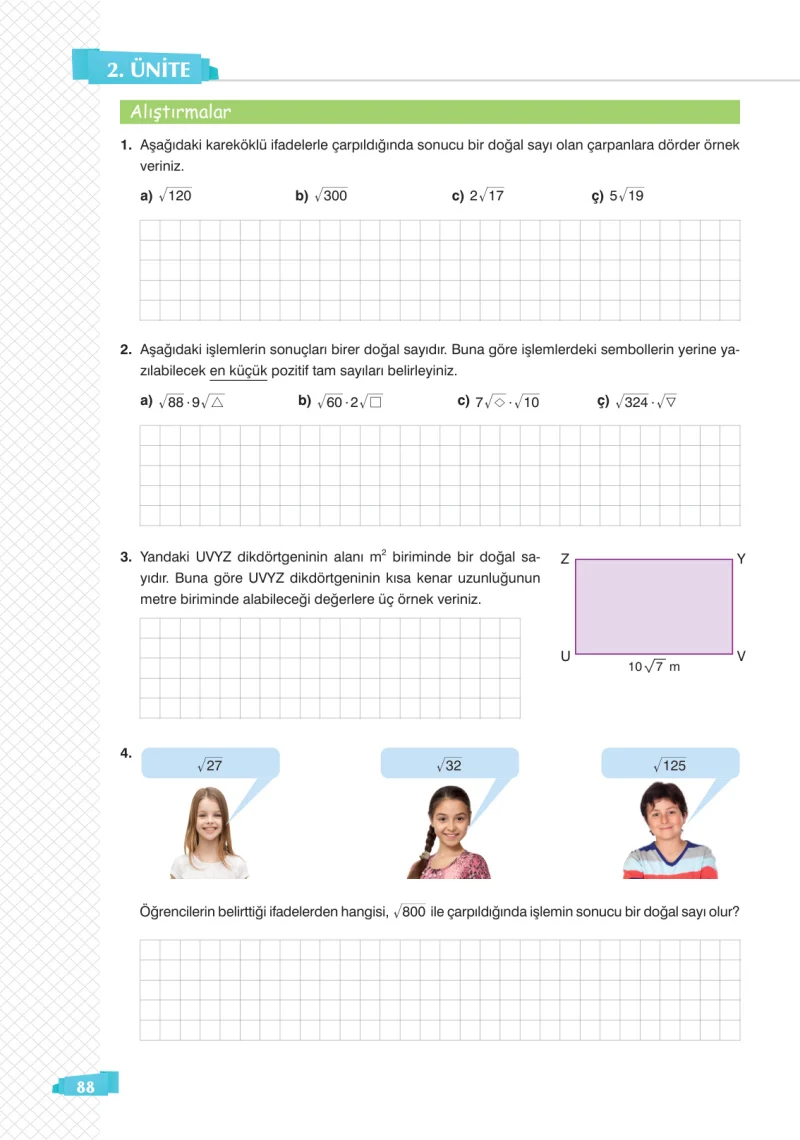 8. Sınıf Matematik Ders Kitabı Cevapları Sonuç Yayınları Sayfa 88