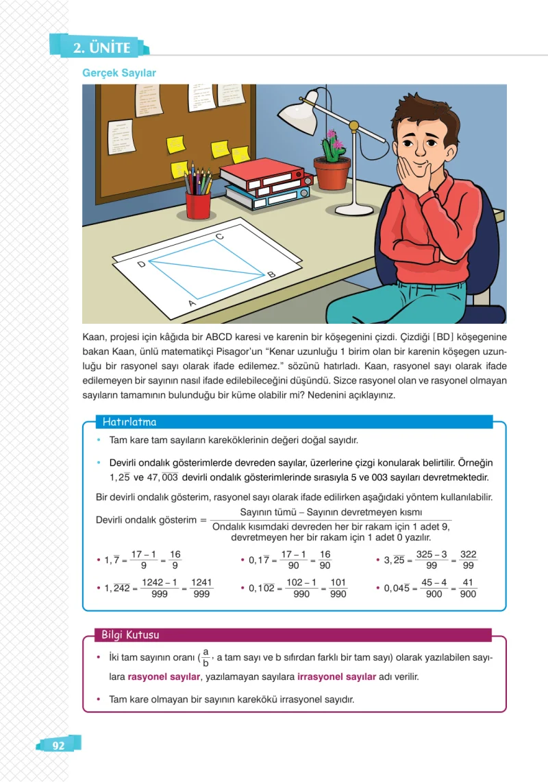 8. Sınıf Matematik Ders Kitabı Cevapları Sonuç Yayınları Sayfa 92