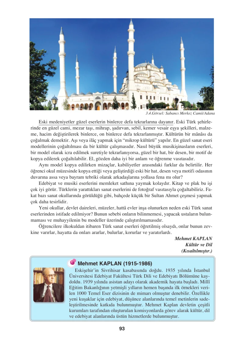 8. Sınıf Türkçe Ders Kitabı Cevapları Ferman Yayınları Sayfa 93
