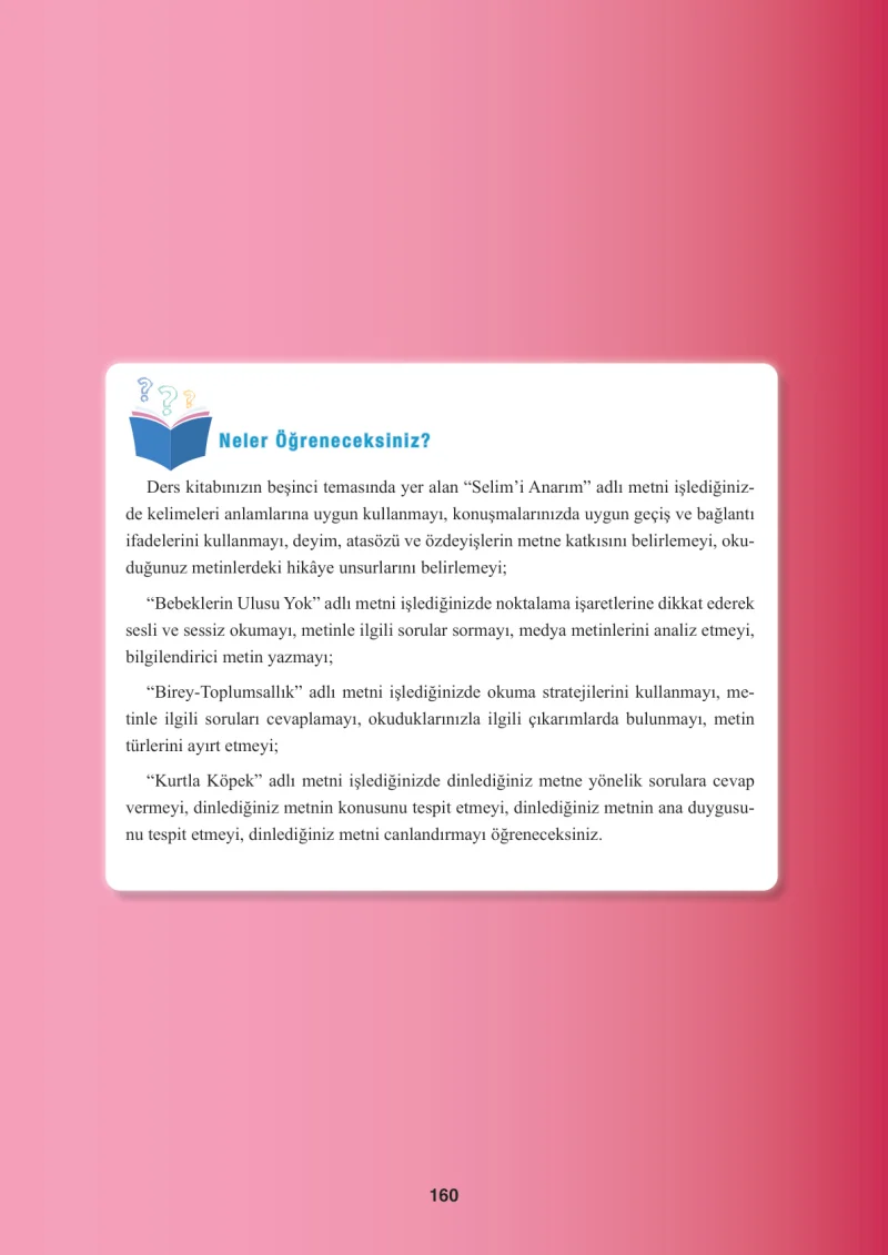 8. Sınıf Türkçe Ders Kitabı Cevapları Hecce Yayınları Sayfa 160