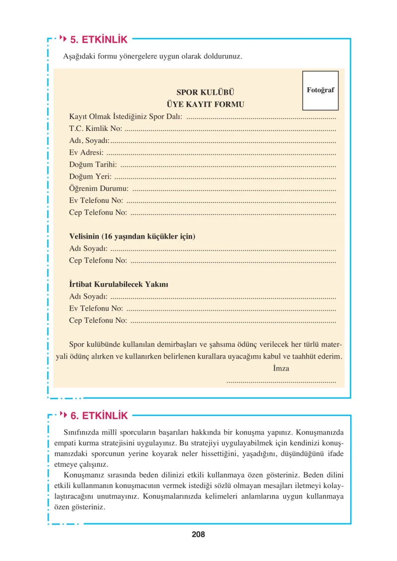 8. Sınıf Türkçe Ders Kitabı Cevapları Hecce Yayınları Sayfa 208