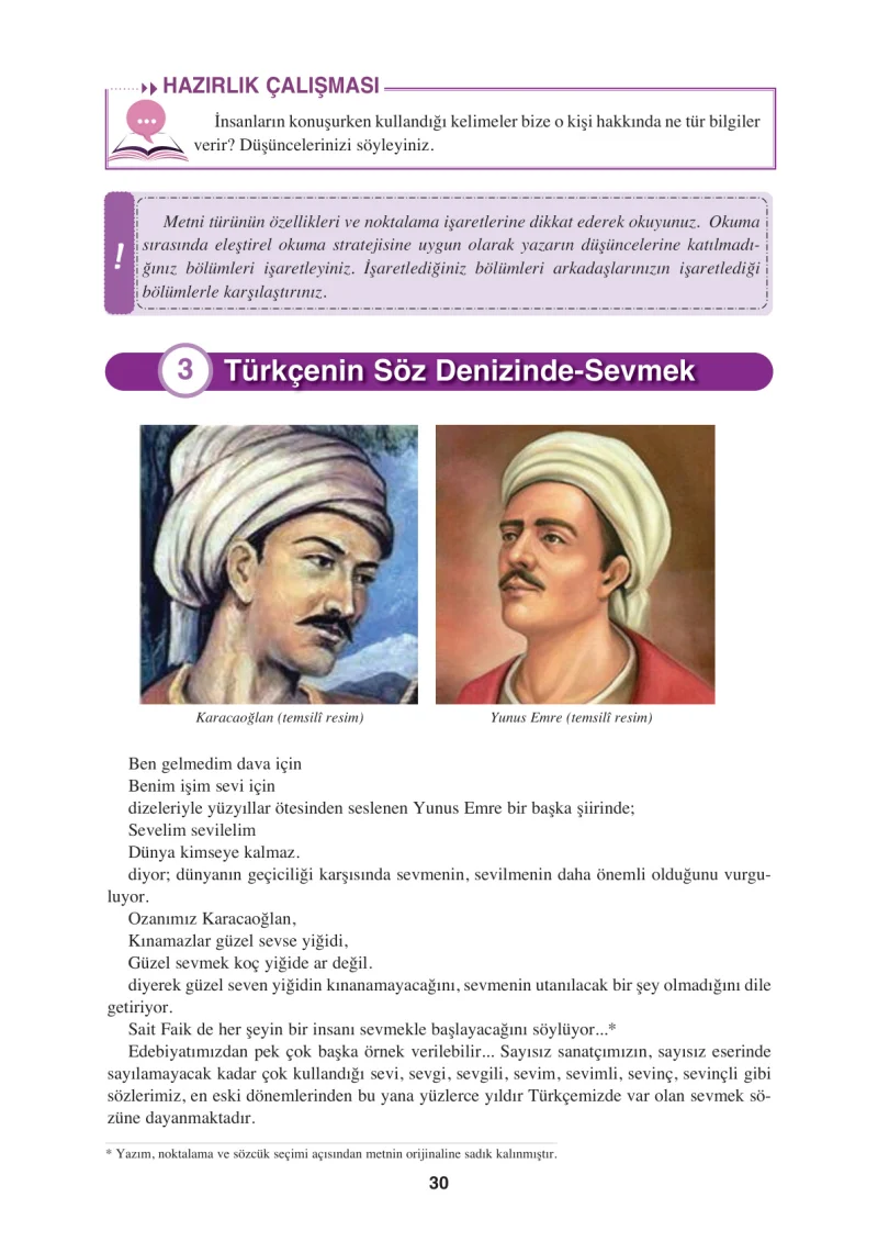 8. Sınıf Türkçe Ders Kitabı Cevapları Hecce Yayınları Sayfa 30