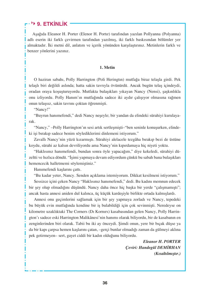 8. Sınıf Türkçe Ders Kitabı Cevapları Hecce Yayınları Sayfa 36