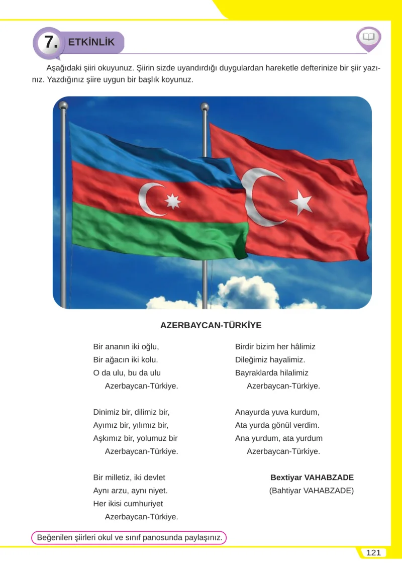 8. Sınıf Türkçe Ders Kitabı Cevapları Meb Yayınları Sayfa 121