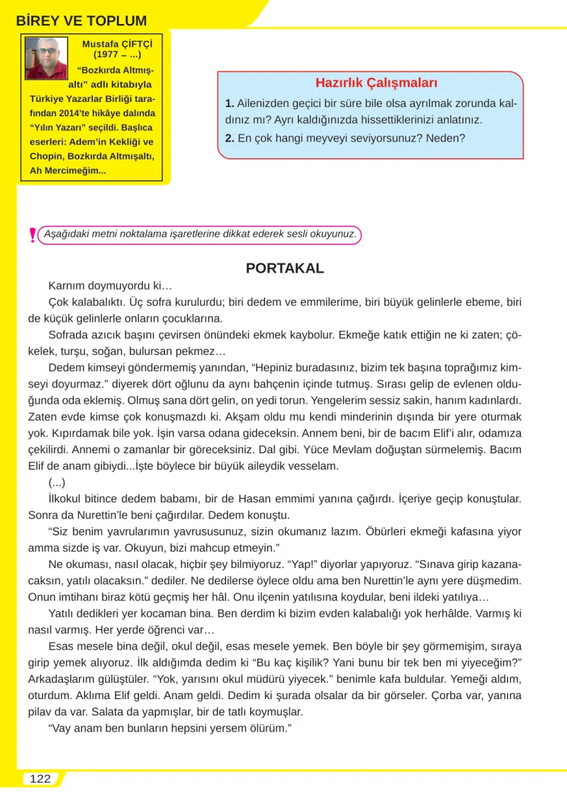 8. Sınıf Türkçe Ders Kitabı Cevapları Meb Yayınları Sayfa 122