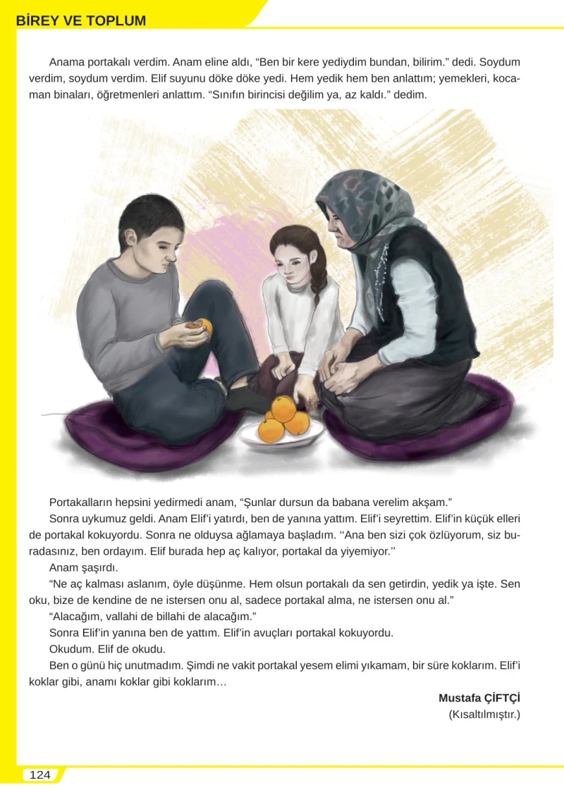 8. Sınıf Türkçe Ders Kitabı Cevapları Meb Yayınları Sayfa 124