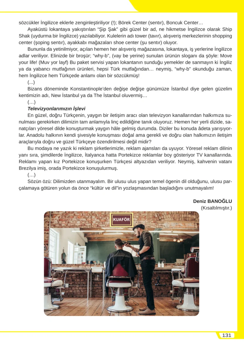 8. Sınıf Türkçe Ders Kitabı Cevapları Meb Yayınları Sayfa 131