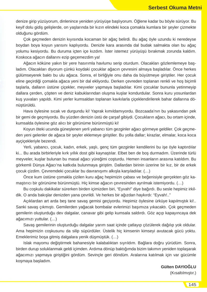 8. Sınıf Türkçe Ders Kitabı Cevapları Meb Yayınları Sayfa 145