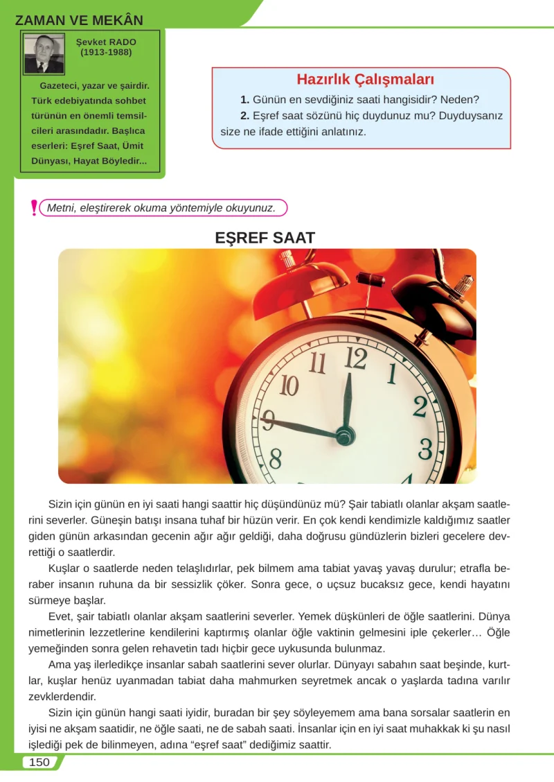 8. Sınıf Türkçe Ders Kitabı Cevapları Meb Yayınları Sayfa 150