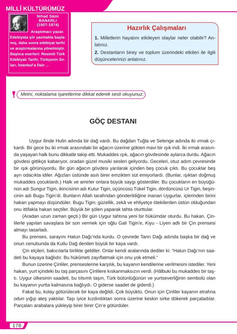 8. Sınıf Türkçe Ders Kitabı Cevapları Meb Yayınları Sayfa 178