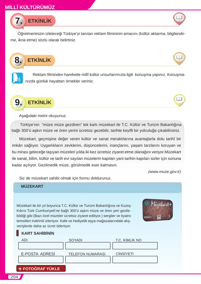 8. Sınıf Türkçe Ders Kitabı Cevapları Meb Yayınları Sayfa 204