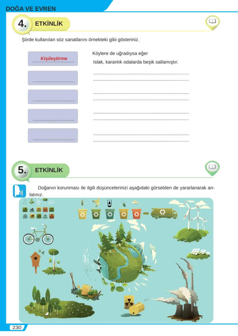 8. Sınıf Türkçe Ders Kitabı Cevapları Meb Yayınları Sayfa 230