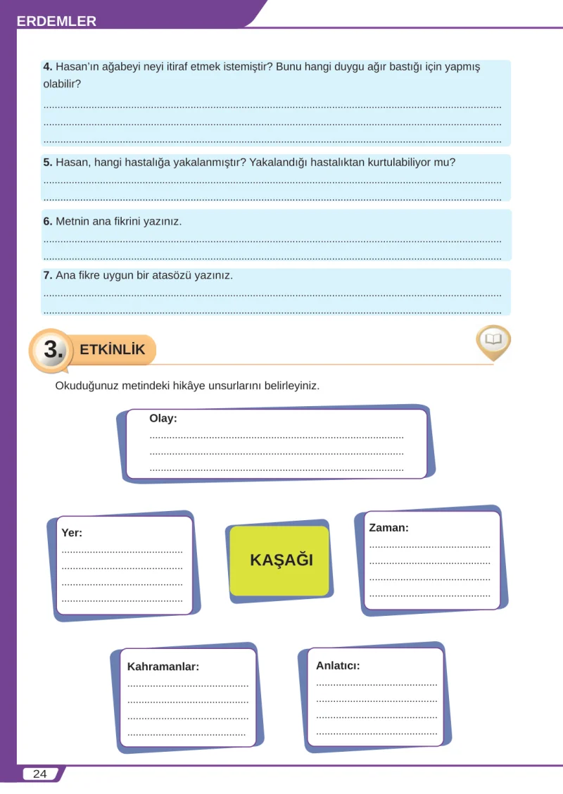 8. Sınıf Türkçe Ders Kitabı Cevapları Meb Yayınları Sayfa 24