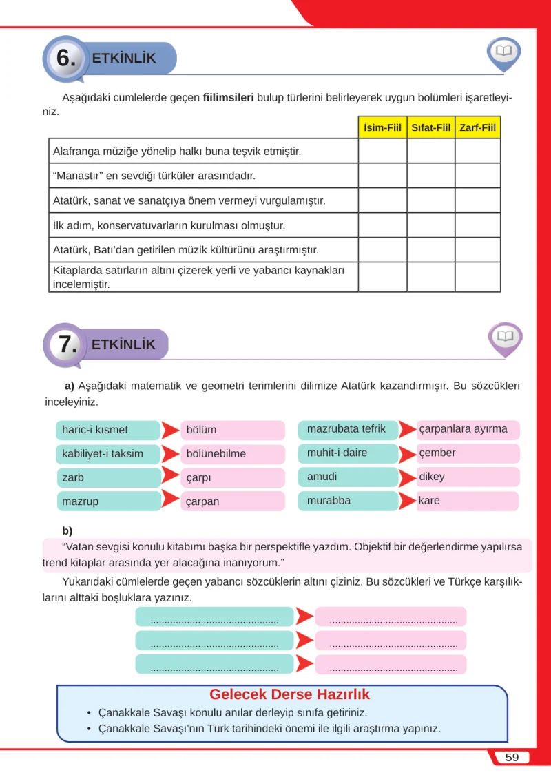 8. Sınıf Türkçe Ders Kitabı Cevapları Meb Yayınları Sayfa 59