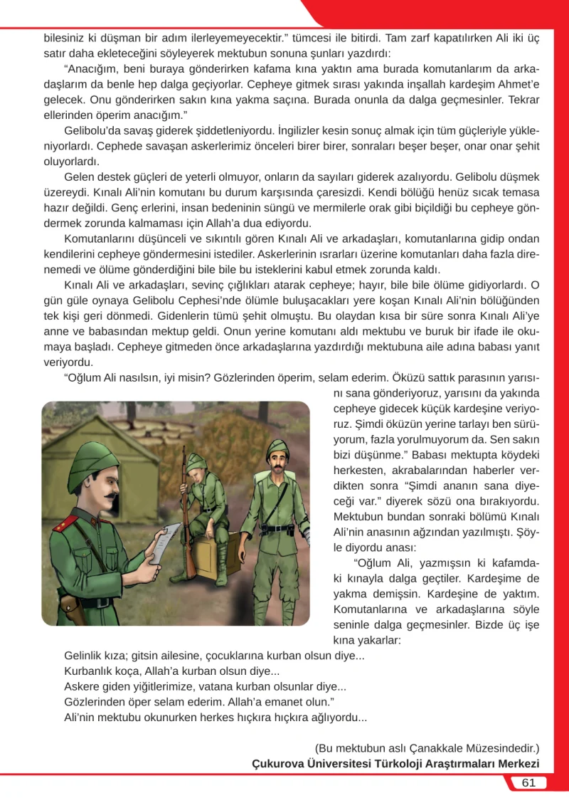8. Sınıf Türkçe Ders Kitabı Cevapları Meb Yayınları Sayfa 61