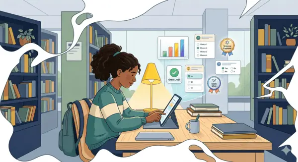 Çözümlü test ekranı: çoktan seçmeli soru ve ilerleme çubuğu