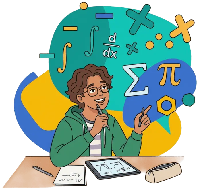 Ders kitabı, onaylı çözümler ve adım adım çözüm illüstrasyonu